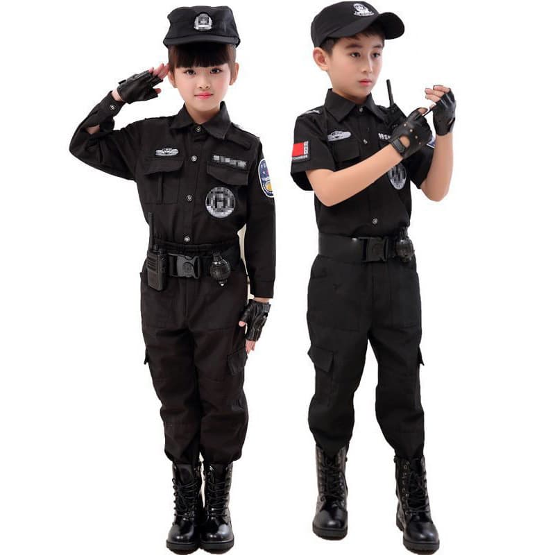 Brinquedos das forças especiais das crianças uniforme policial pequeno SWAT Role-Playing ordem acampamento treinamento m