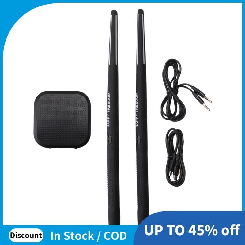 Conjunto De Bateria De Ar Eletrônica Portátil-Baquetas E Pedais Virtuais , Ideal Para Iniciantes , Crianças Adultos