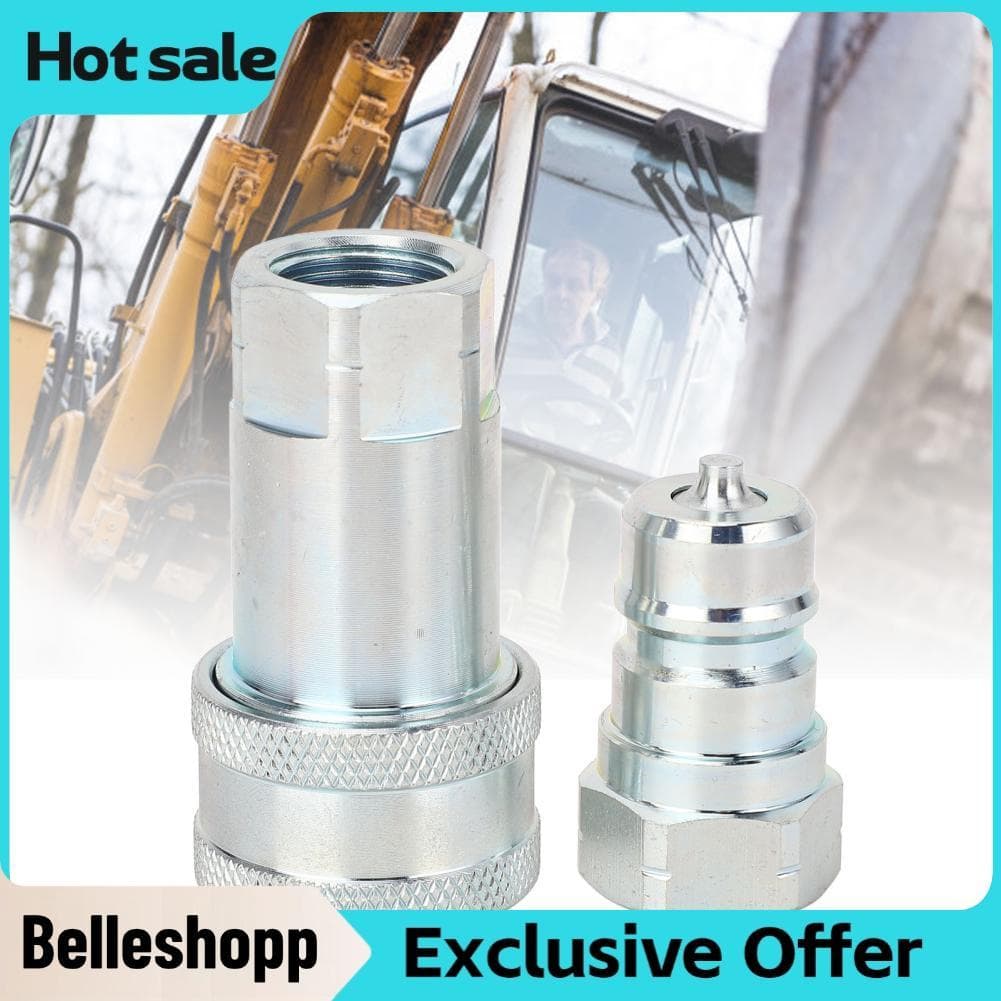 Belleshopp-br Belleshopp-br Acoplador Rápido Hidráulico 24GPM 3600PSI Acoplamento de Aço Endurecido Capacidade de Alta