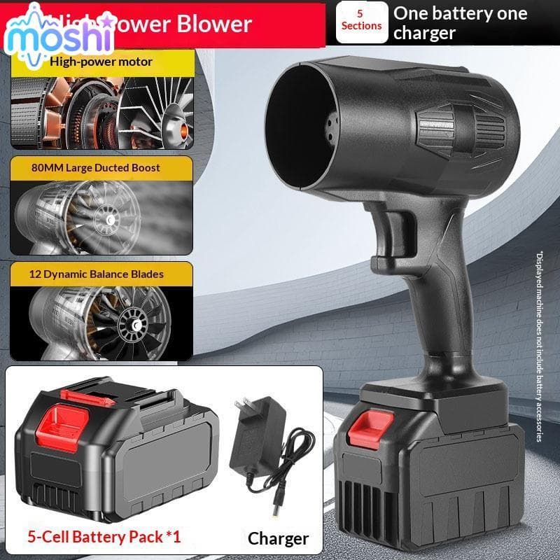 MOSHI 1 Pcs Bateria Operado Turbo Jet Leaf Blower Portátil Sem Fio Para Interior Do Carro Casa Pátio Limpeza BR