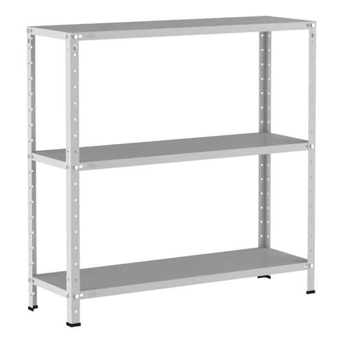 Estante De Aço Reforçada Multiuso 3 Prateleiras de 90cm Galvanizado
