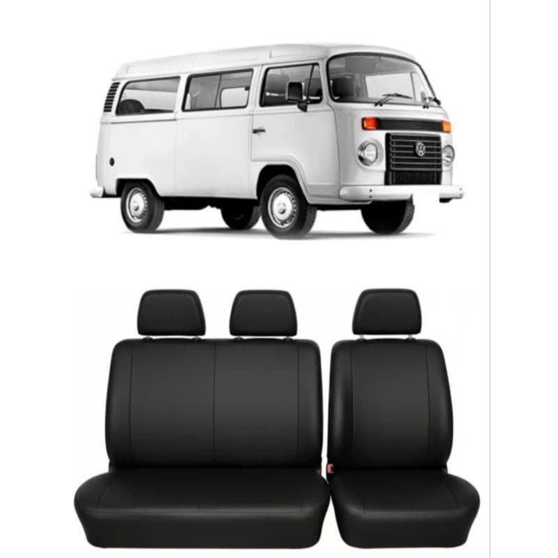 Capa protetora de banco dianteiros Volkswagen Kombi tecido couro