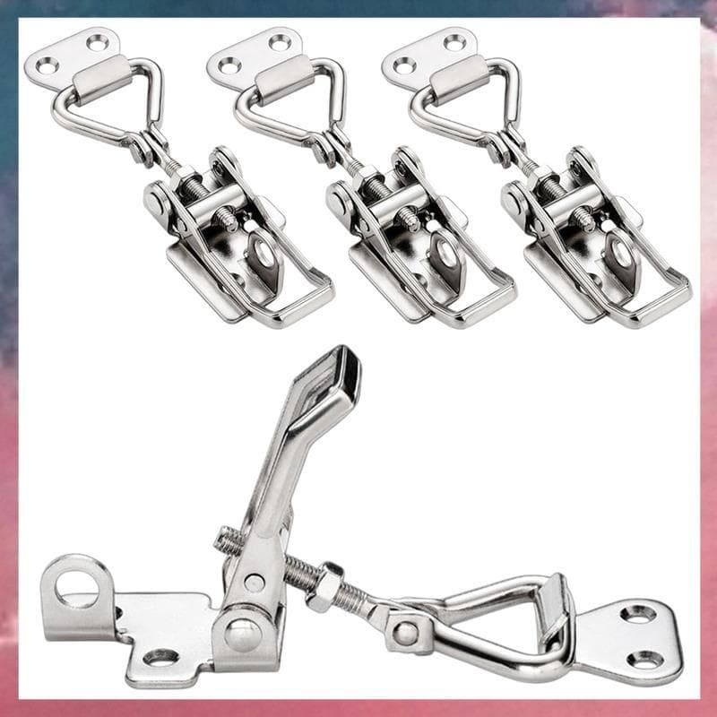 (Rbqx) 4pcs Braçadeira De Alternância Ajustável De Aço Inoxidável Para Armários E Reboque