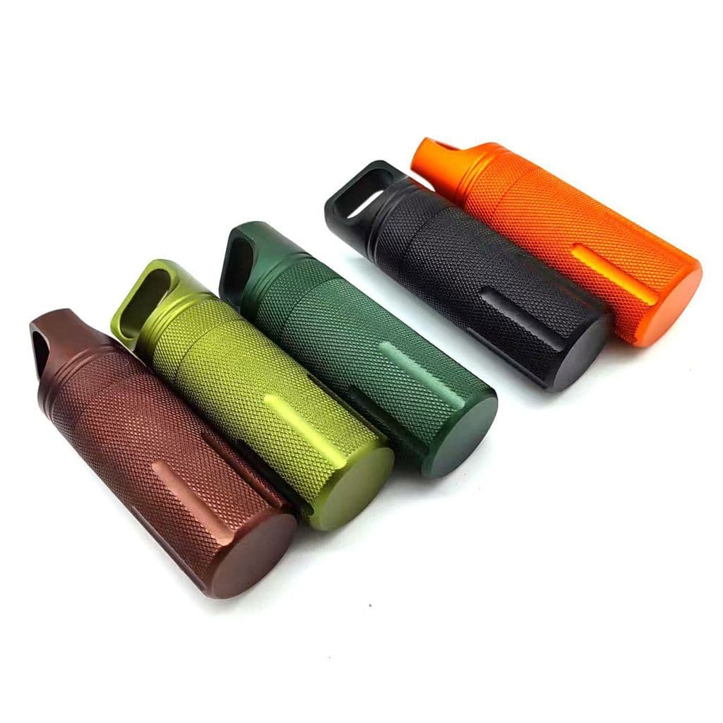 2026 novo estilo de acampamento ao ar livre Mini garrafa à prova dwaterproof água liga alumínio pode armazenamento portá