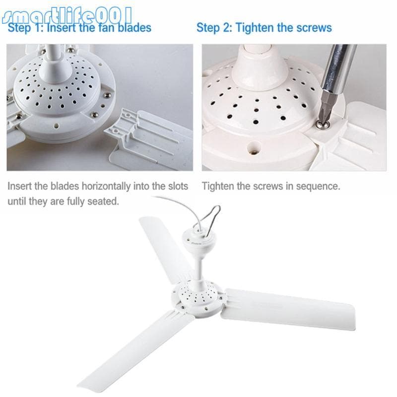 Conjunto De Lâminas De Reparo De Ventilador De Teto S * Peça De Reposição Branca ABS 3