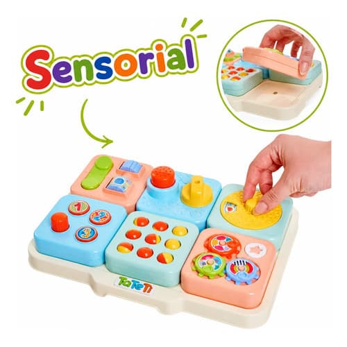Painel Sensorial para Bebê 6 Atividades Interativas Magnéticas Brinquedo Educativo Sensorial Baby