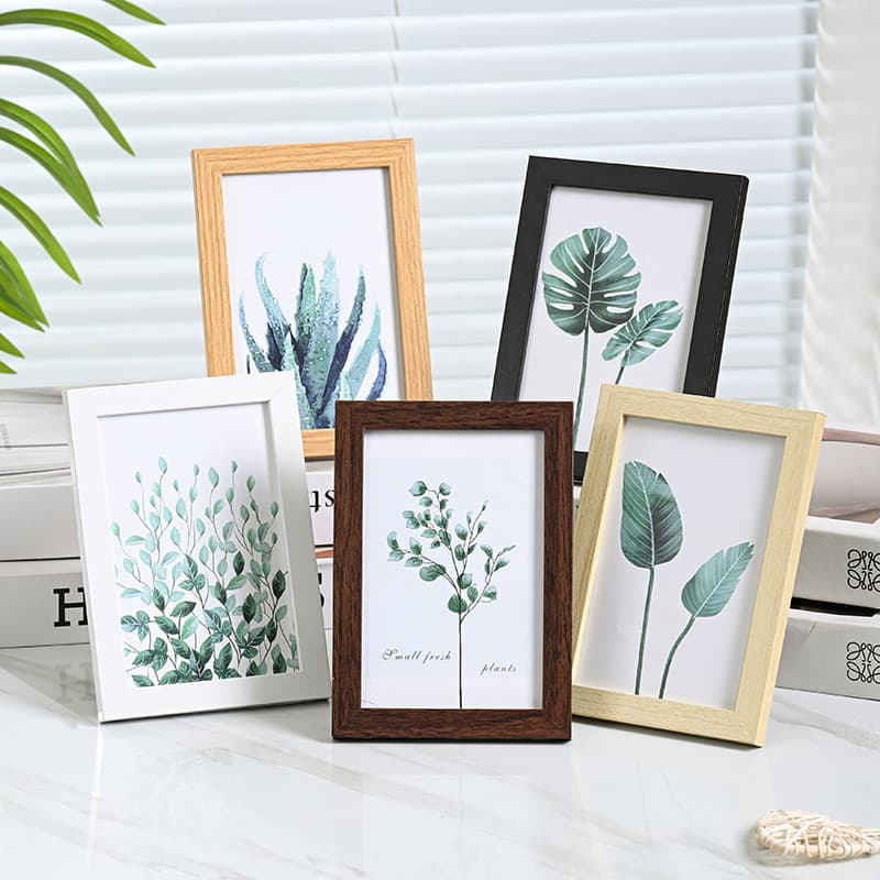 🌺Mais Vendido🌺Porta-Retrato de Madeira Simples,Porta-Retrato de Mesa e para Parede,Kit com 2 Unidades.Moldura para Pared