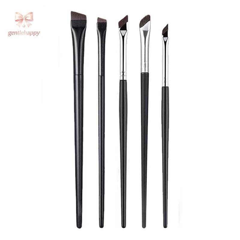 Gentlehappy Pincéis De Maquiagem Para Contorno De Sobrancelha , Pincel De Delineador Profissional Super Fino , Angular ,