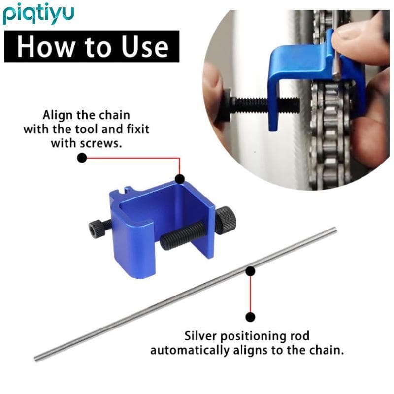 Ferramenta De Alinhamento De Sproet De Corrente PIQTI Para Motocicletas Metal Azul Design Universal Ajuste De Oficina De