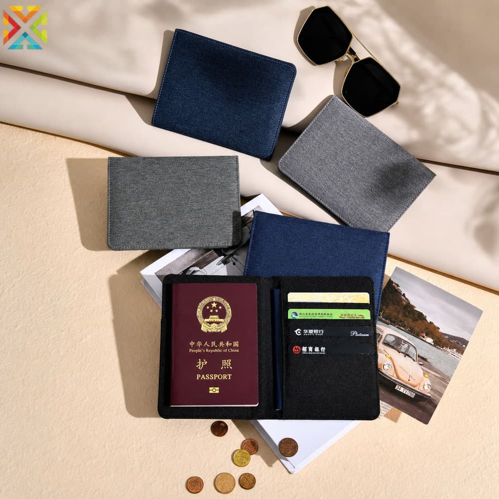 Porta-Passaporte De Lona Minimalista , Resistente À Água , Organizador De Documentos De Viagem Com Vários Slots Para Car