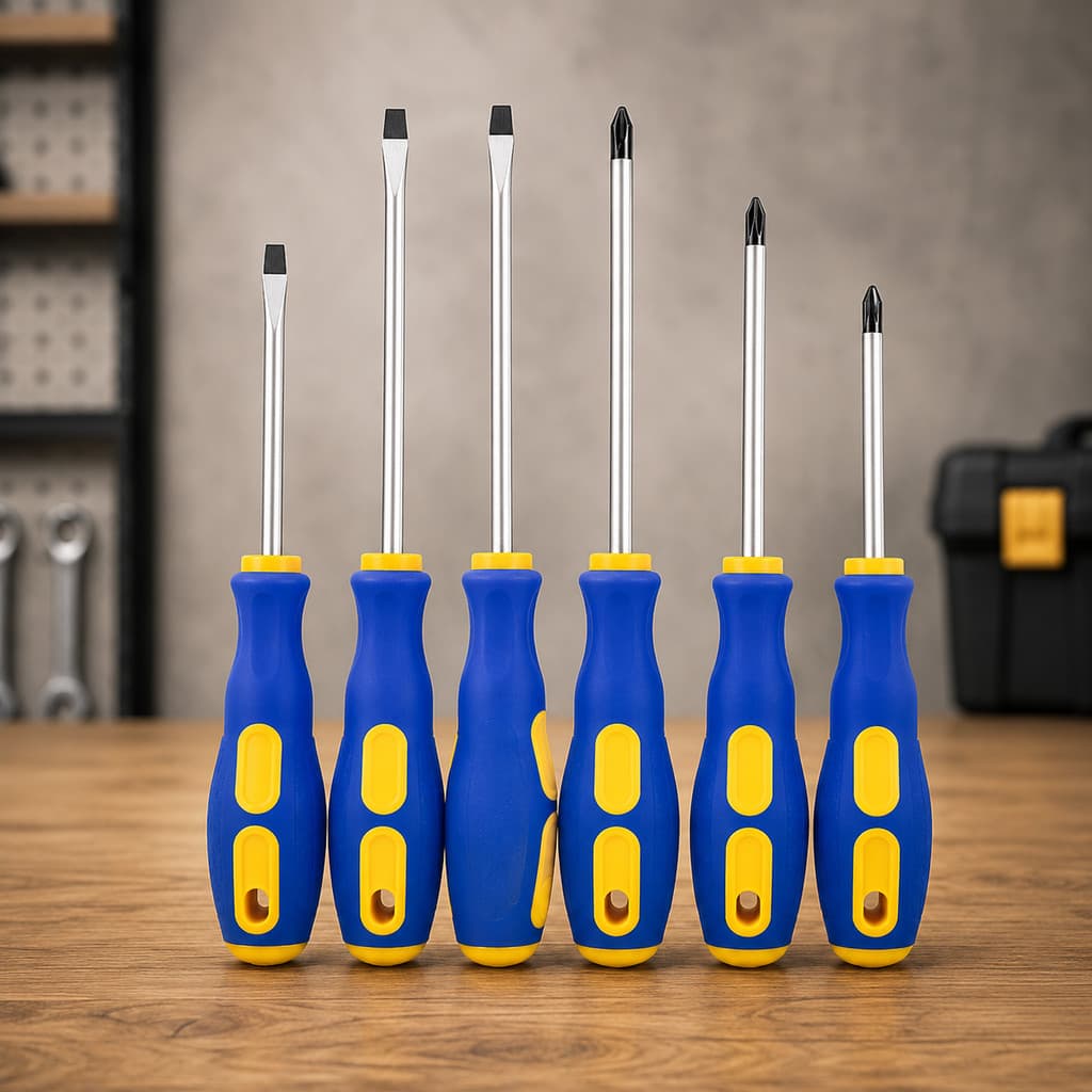 Kit Jogo de Chave de Fenda Diversos formatos Cabo Resistente Alta Durabilidade Aço pronta entrega