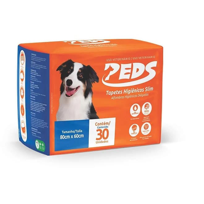 Tapete Higiênico CONFORT PEDS SLIM 80X60cm C/30 Unids.