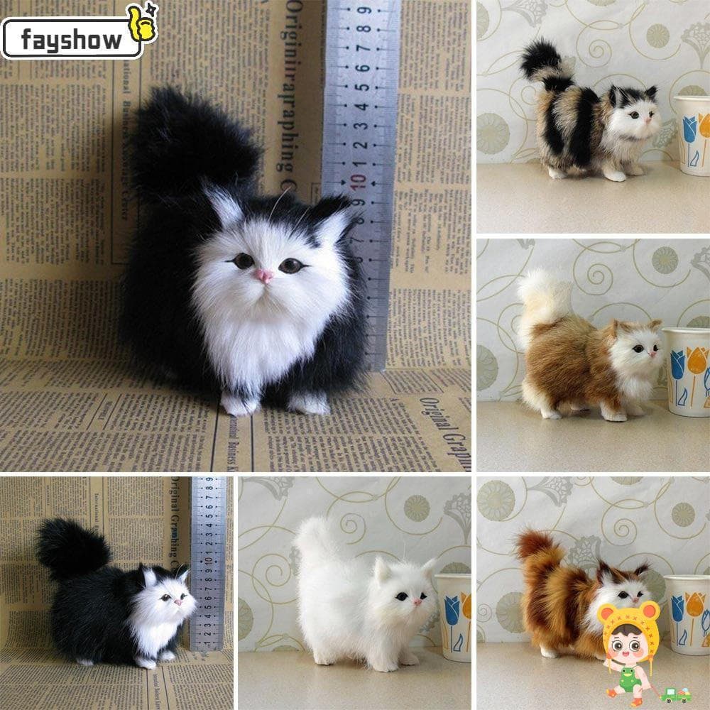 FAYSHOW Boneca de Gatinho de Pelo Sintético Fofo YEB8
