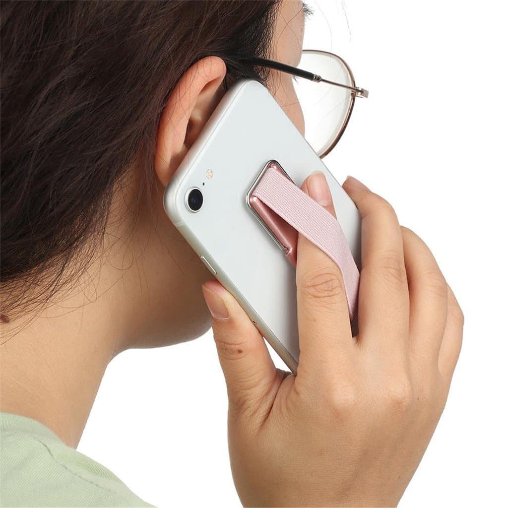 Suporte flexível para os dedos, adequado para iPhone, iPad e tablets.