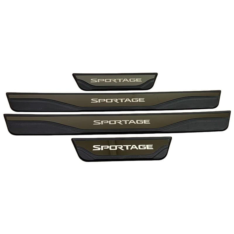 Aço Inoxidável Guarnição de Soleira Proteção de Porta de Carro para KIA SPORTAGE, Conjunto de 4 peças