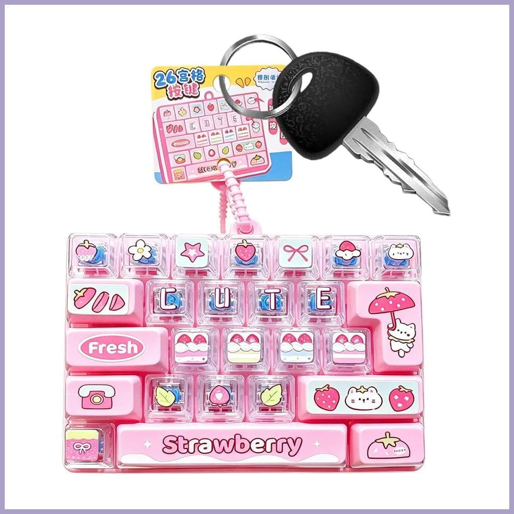 Teclado Clicker Fidget 26 Teclas Gadgets Sensoriais Botão De Dedo Mecânico Chave Para Mesa Escola Sala De Aula onwasvn