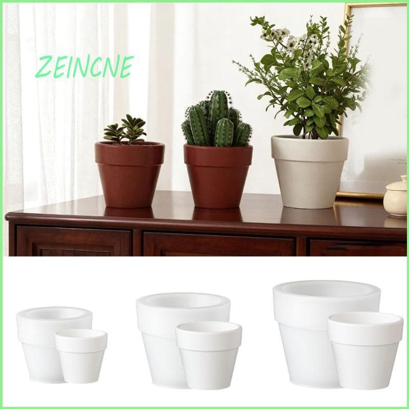 ZEIN Dois Moldes De Plantador De Silicone Para Fundição De Resina E Cimento DIY
