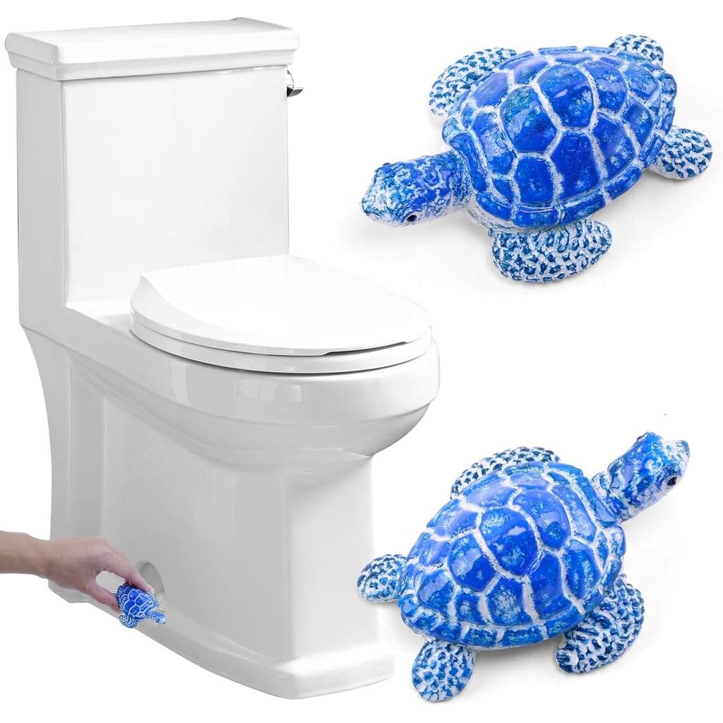 Lukniuo Capas Decorativas para Parafusos de Vaso Sanitário em Forma de Tartaruga, 2 Peças, Capas para Parafusos de Vaso