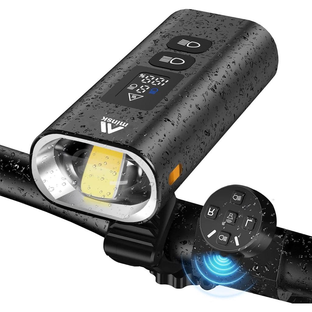 Bike Lights, 17 LED 4800 Lumen Bicycle Light with 4 Modes, 10000mAh USB Rechargeable Bike Light, Bike Headlight with Dig