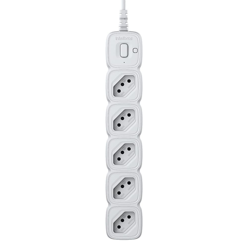 Protetor Eletrônico Intelbras com 5 tomadas EPE 2005 Branco