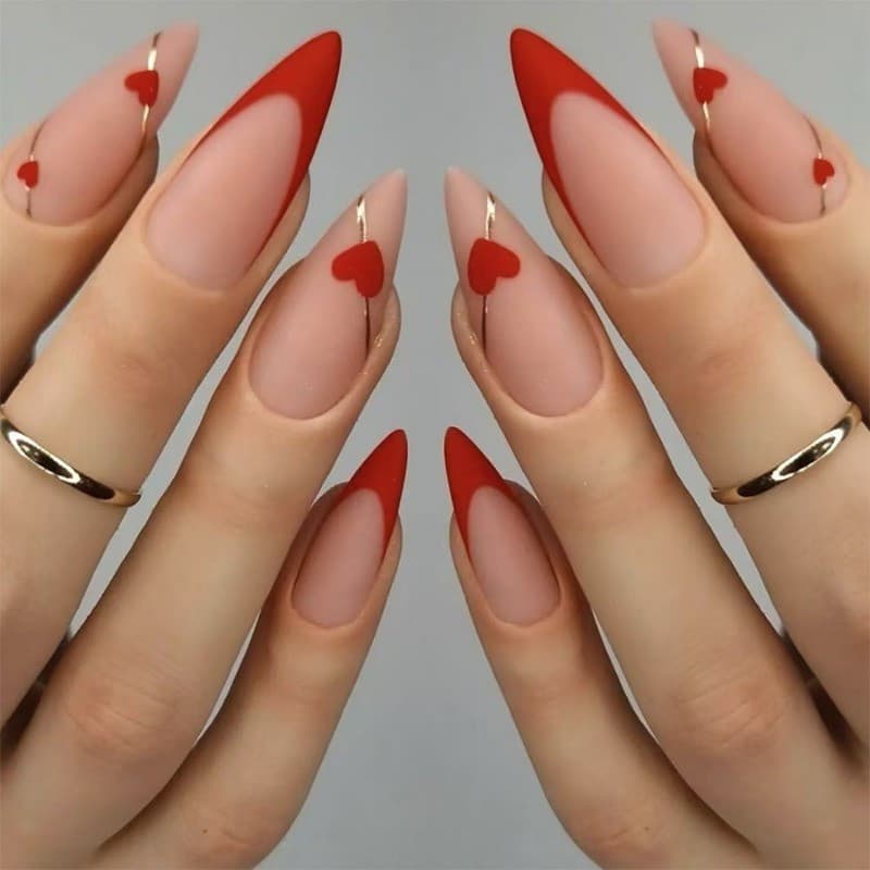 Unhas de remendo de amêndoa de comprimento médio, pacote de 24 peças, luxo elegante, reutilizável, destacável, adequado