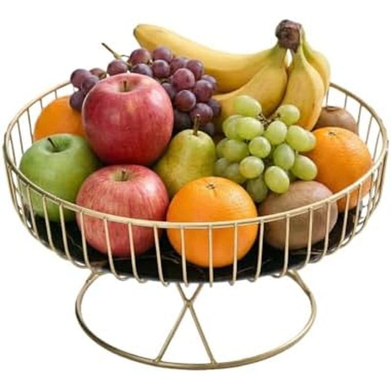 Cesta De Frutas , De Arame De Metal Cestas Bancada Tigelas Decorativas Para Vegetais , Pães , Lanches , Utensílios De Co