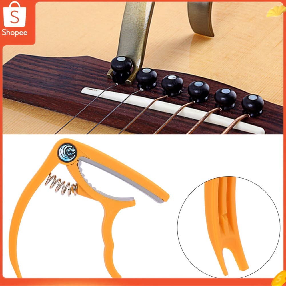 audiohome01.br Daconovo Plástico Guitar Capo Bridge Pin Removedor Acessório multifuncional para Ukulele baixo de 4-6