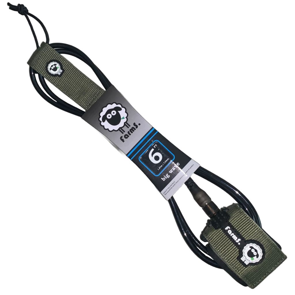 Leash Cordinha Farms 6' x 7 mm  Big Wave Strep Estrepe Surf