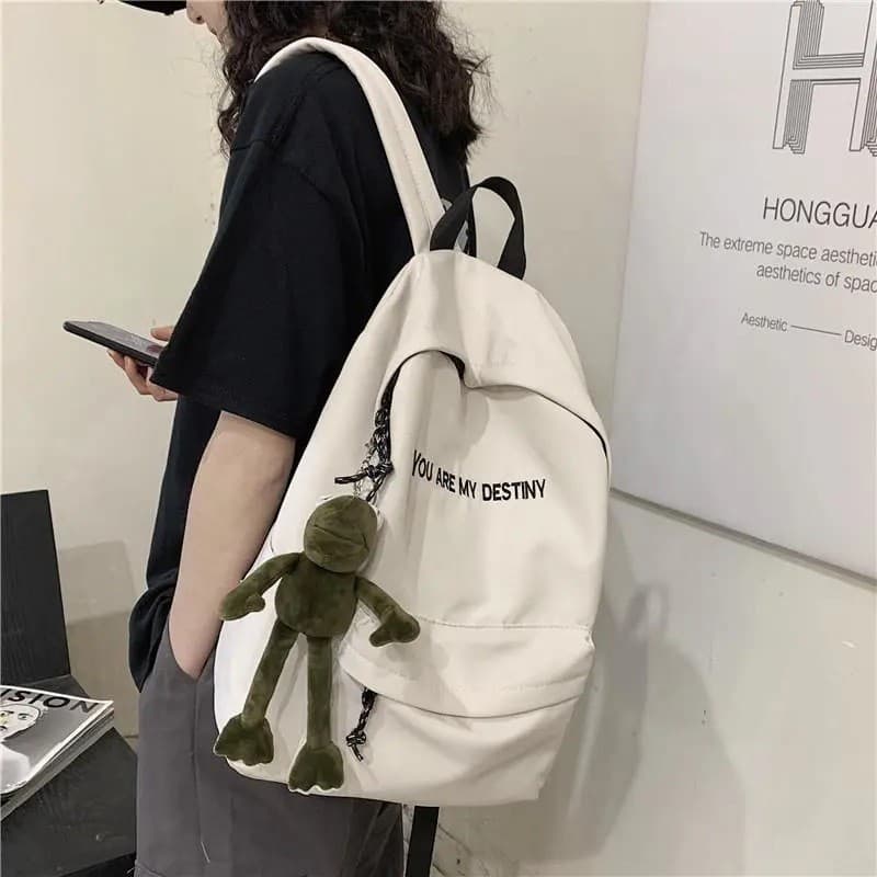 Mochila feminina versão coreana Harajuku ulzzang estudante do ensino médio mochila masculina ins estudante do ensino méd