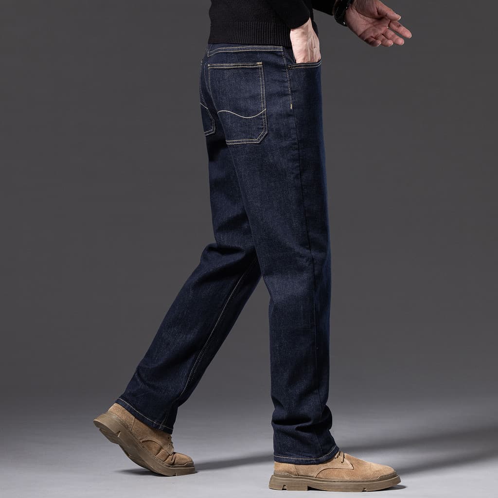 2025 Jeans Anti-desbotamento de algodão puro tornozelo-noz pontos soltos retos na moda todos @