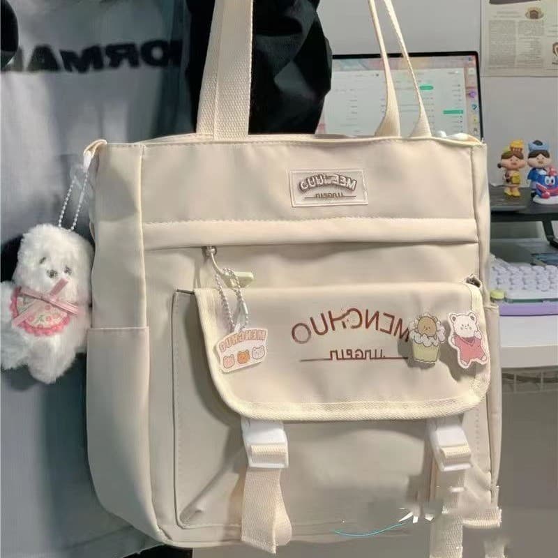 Estilo Preppy grande capacidade mensageiro sacola All-Match Commuter Tutorial saco estudante de um ombro portátil bolsa