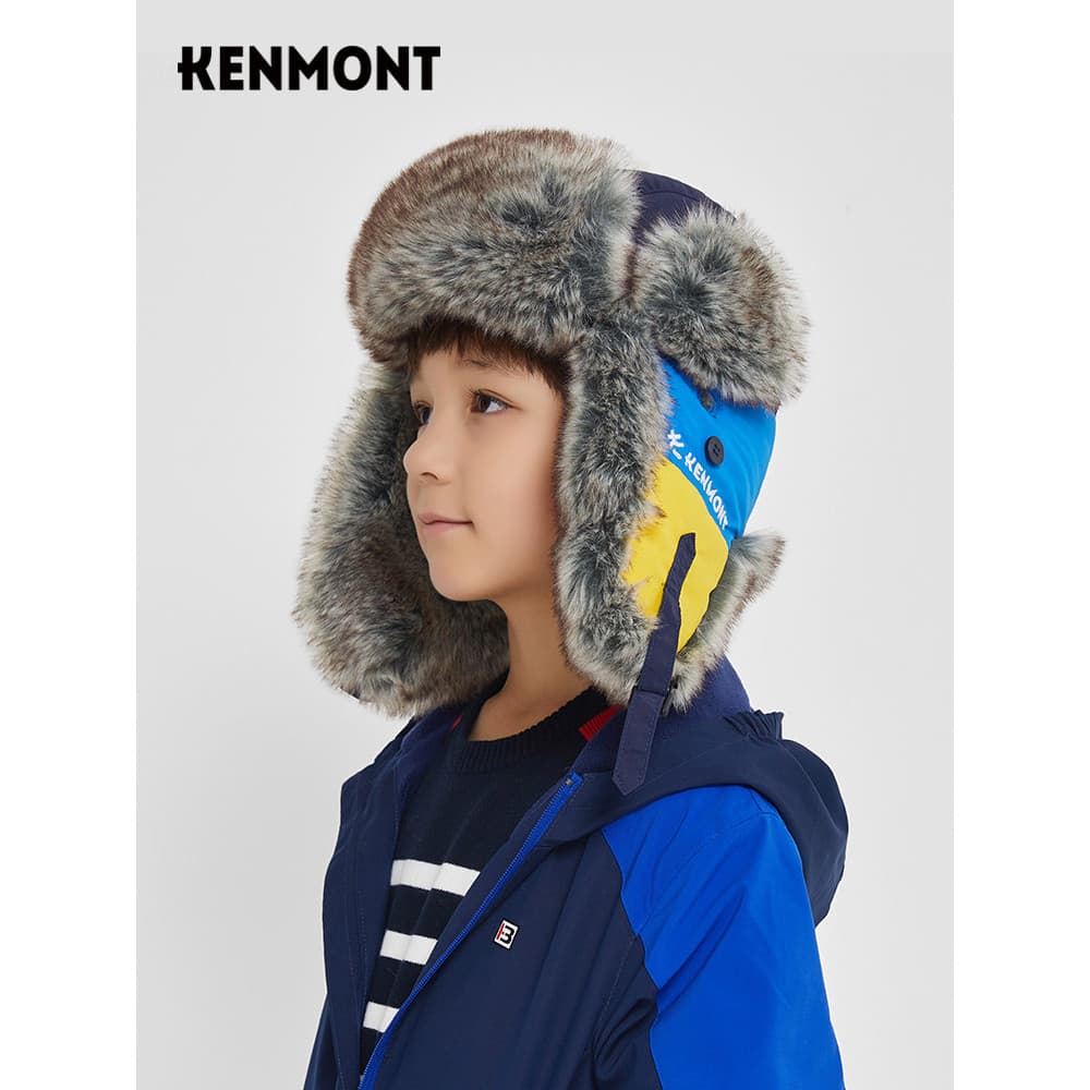 Kenmont Kamont Chapéu Raptor Infantil Meninos Inverno Engrossado Chapéu de Proteção de Ouvido Quente À Prova de Vento Ch