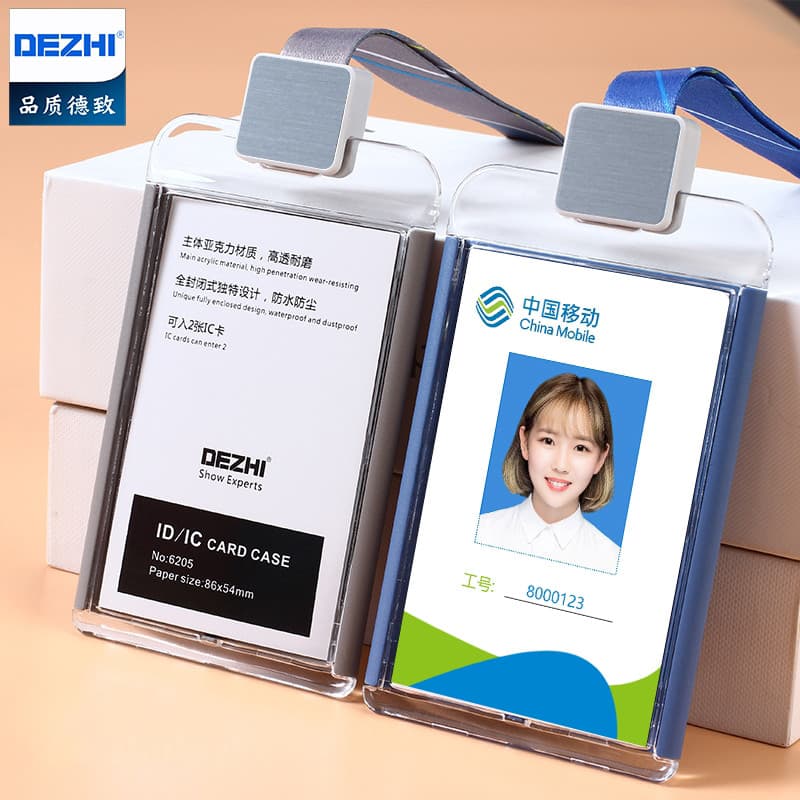 Dezhi porta-cartões de trabalho com cordão, porta-crachá, cartão de refeição, conexão de cartão escolar, cordão, crachá,
