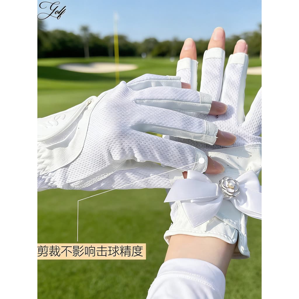 SG Luvas de golfe femininas moda arco antiderrapante resistente ao desgaste luvas de prática golfe mulheres mãos luvas s