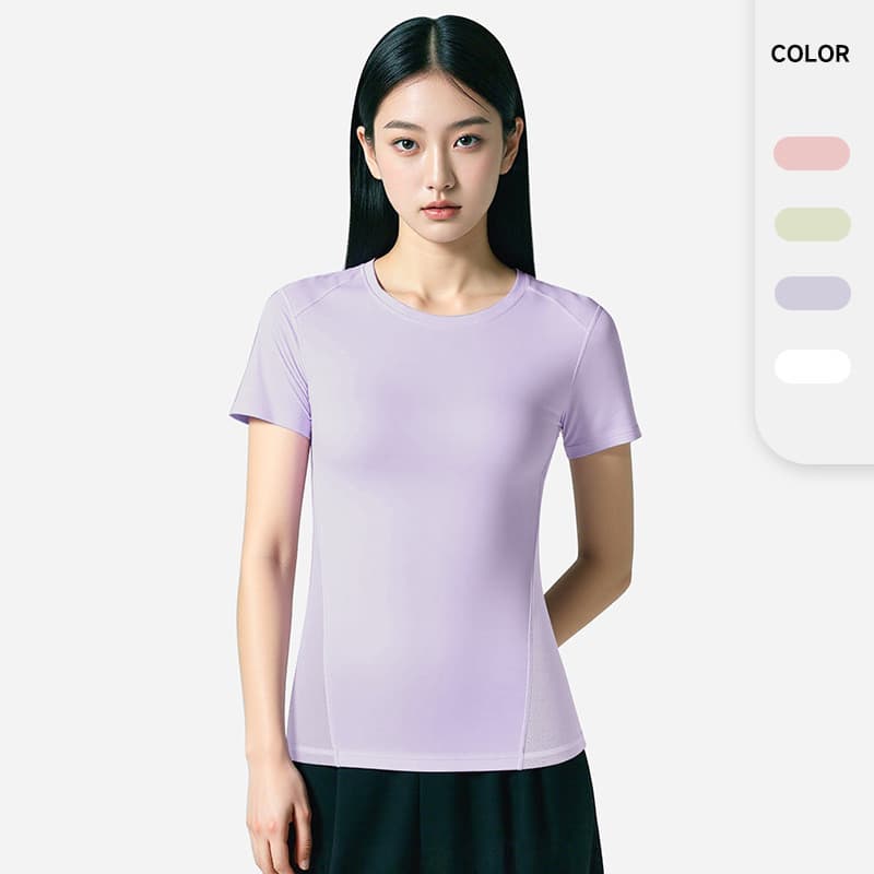 2026 novo estilo roupas de secagem rápida verão senhoras esportes topo correndo Badminton Yoga roupas de seda gelo de ma