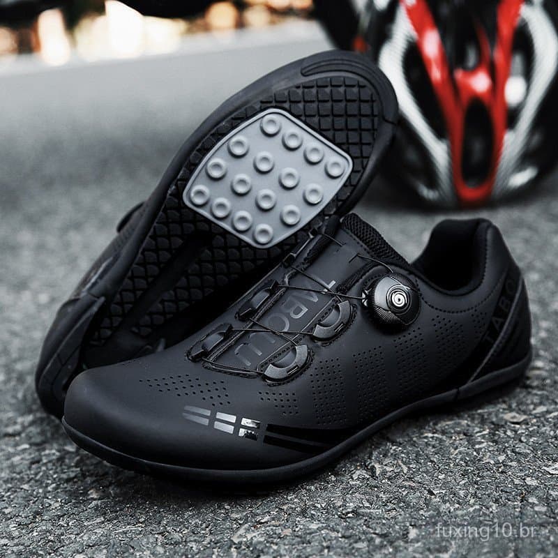 Sapatos de Ciclismo Masculino para Bicicleta de Estrada, Sapatilha de Pedal sem Trava Confortável