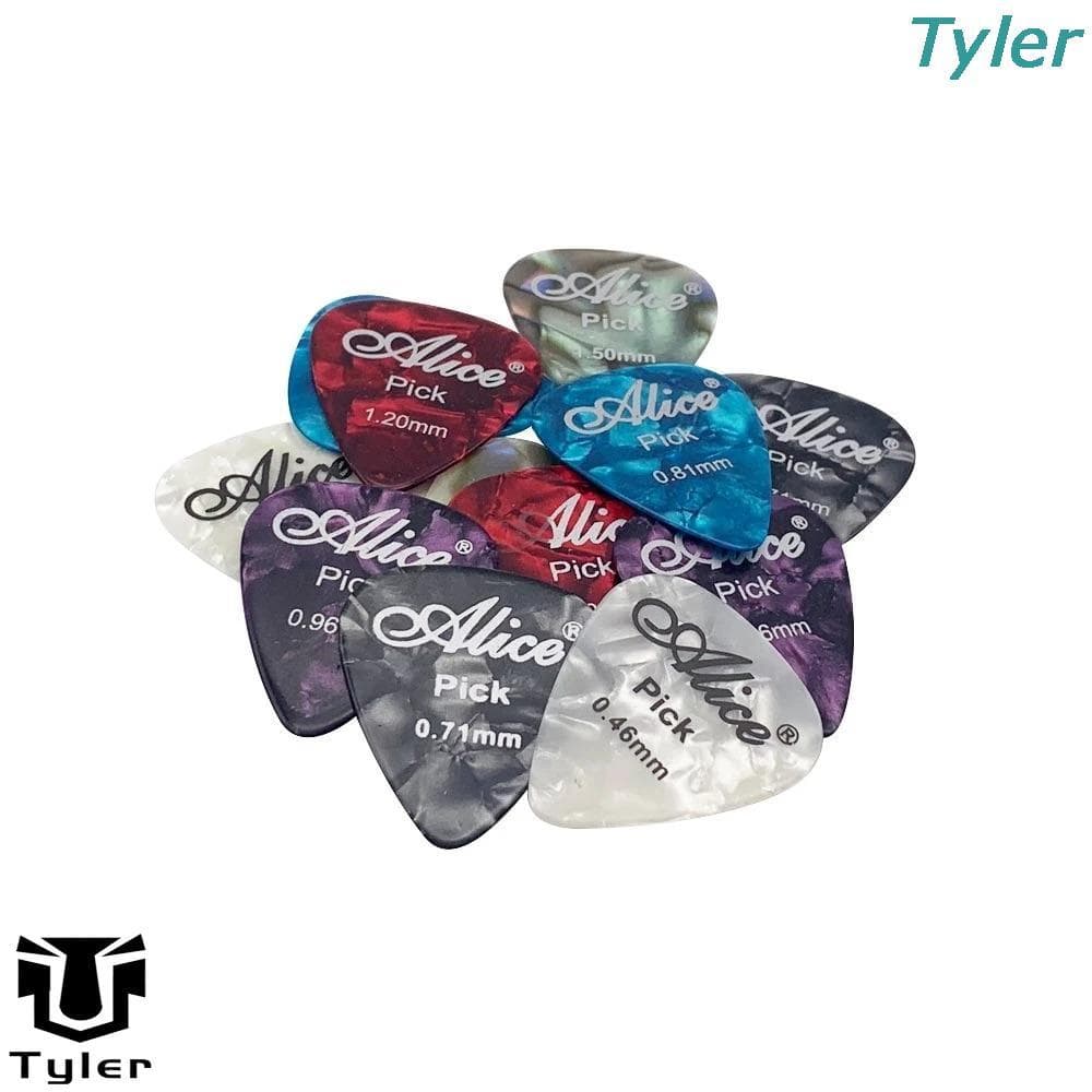 TYLER 5 Peças De Palheta De Guitarra Em Cores Mistas , Palhetas De Celulóide Coloridas