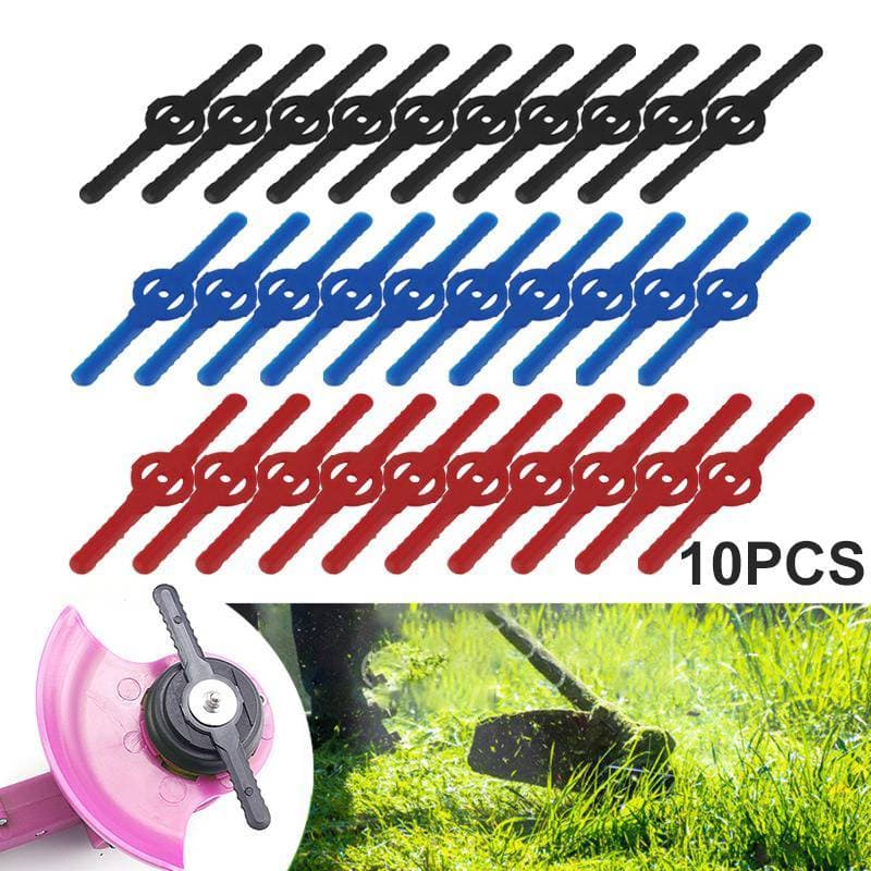 qo 10 Pcs Cortador De Grama De Plástico des Substituição De Cabeça De Aparador Jardim br