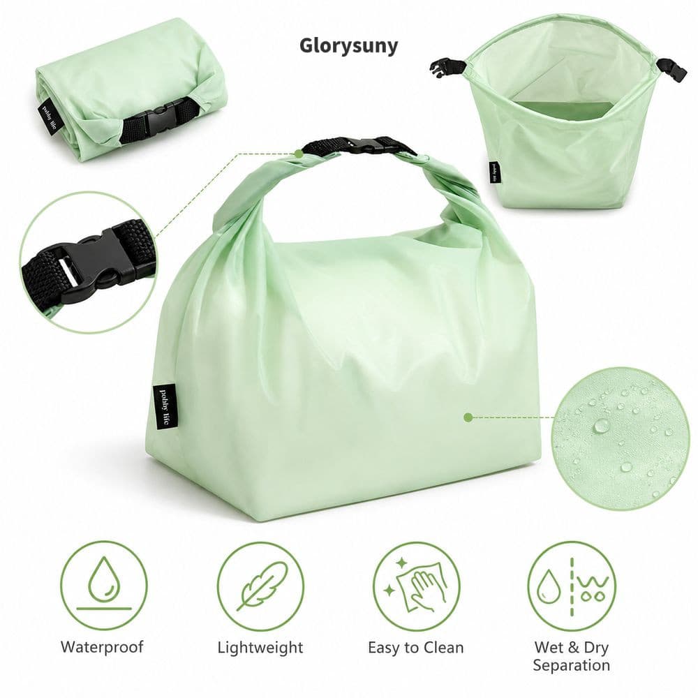 GLORYSUNY Bolsa De Armazenamento Para Viagem , Portátil Natação Com Separação Seca E Úmida Roupas Molhadas De Nylon À Pr