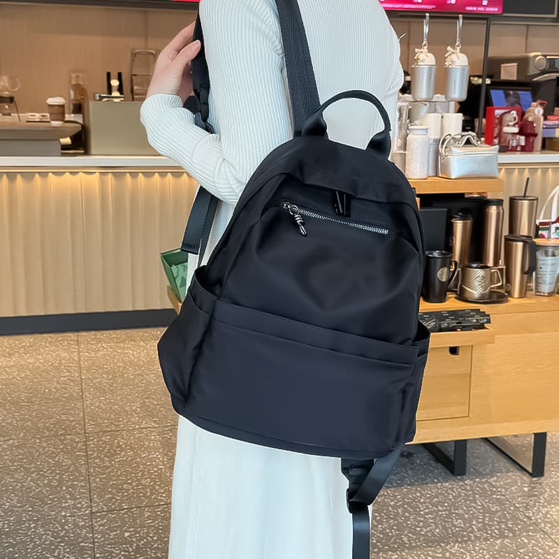 Mochila leve, impermeável e de grande capacidade para mulheres, mochila casual de viagem em tecido Oxford, mochila escol