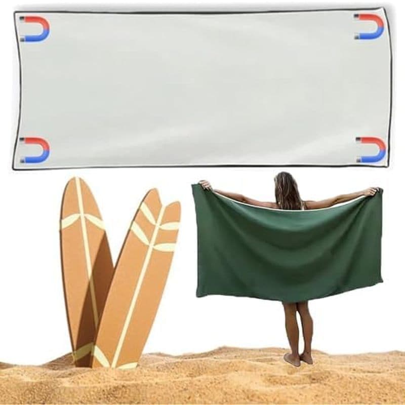 Toalha De Banho Magnética Para Exterior De 2 Pacotes , Praia Resistente À Areia De Secagem Rápida Viagem De 75 " X 30 "