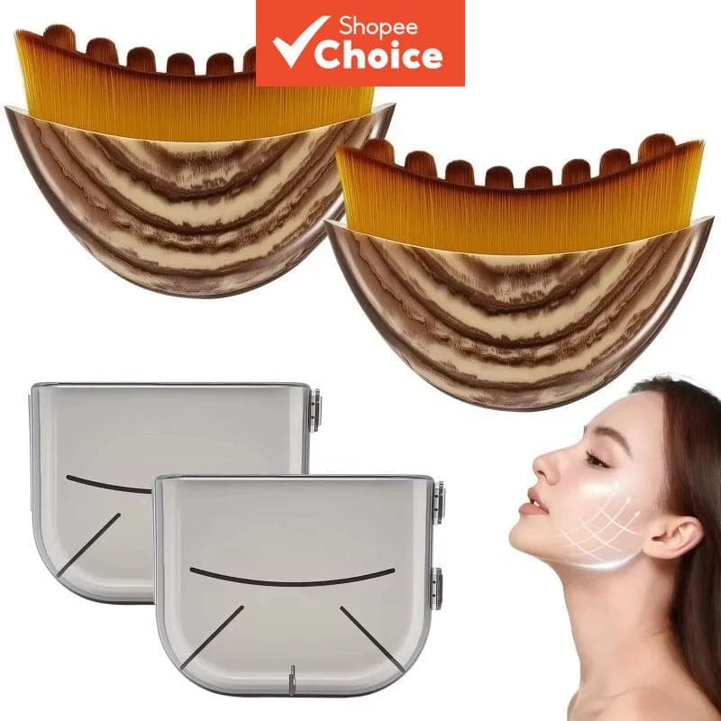 Escova Contorno Linfático Facial, Massageador Linfático Drenagem Facial, Escultura Facial, Ferramenta de Escultura para