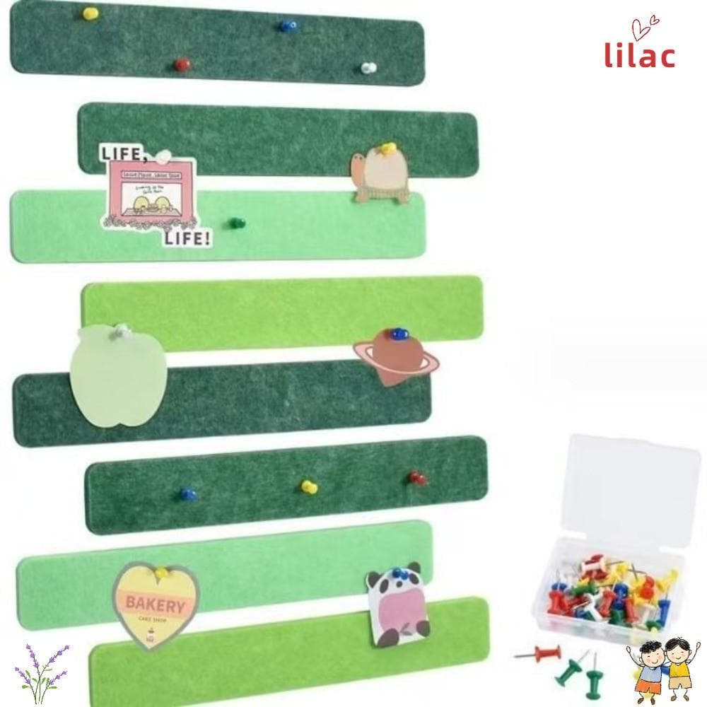 LILAC 8 Pcs Tira De Quadro De Avisos , Abas Adesivas Decorativas Incluídas Feltro , Prático