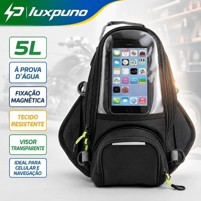 Bolsa impermeável Alforge Bolsa Mala Universal De Tanque Da Moto Com Imã de 5L À Prova D'água