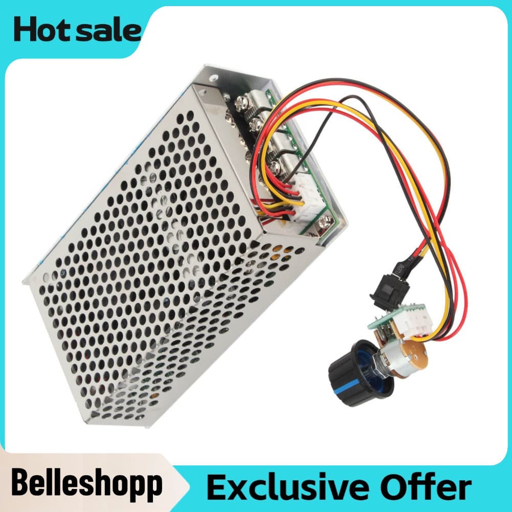 Belleshopp-br Controlador de velocidade do motor PWM DC 10-50V 100A 3000W Regulador industrial de controle do motor