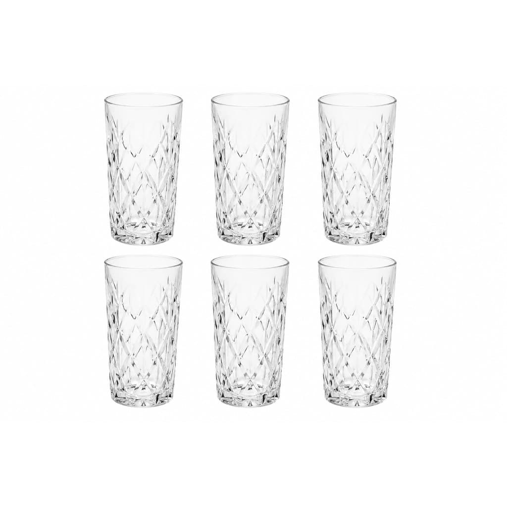 Kit 6 Copos Cristal Lapidado Diamante 6014LX