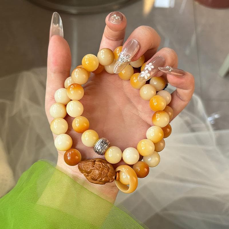 TikTok pulseira Bodhi do zodíaco de venda quente, materiais antigos resistidos a carvão Benming Guardian Homens Mulheres
