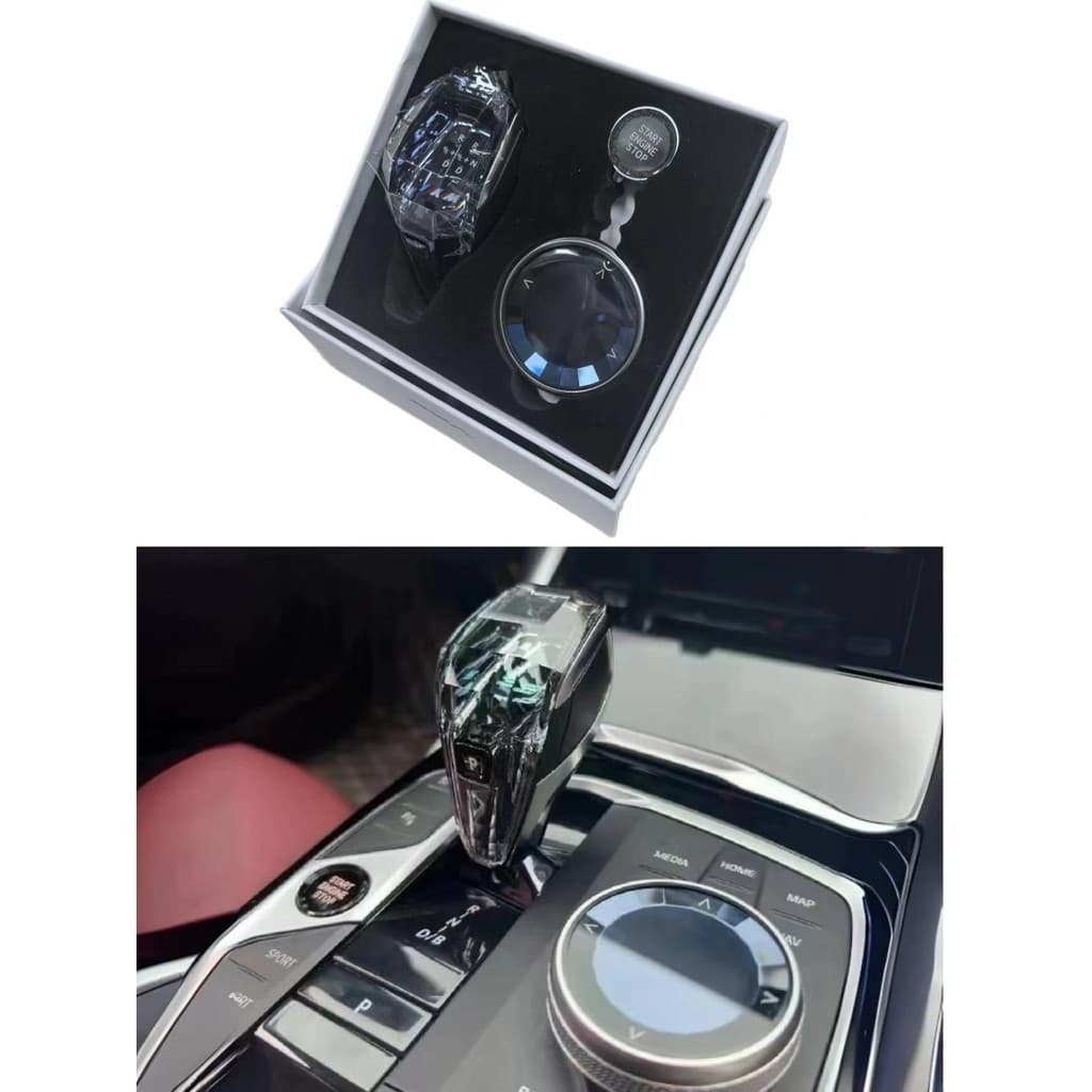 Cristal Conjunto De 3 Peças Botão De Mudança De Engrenagem Volume Para A Mão Direita X5 X6 F15 F16 E70 E71 E72 Acessório