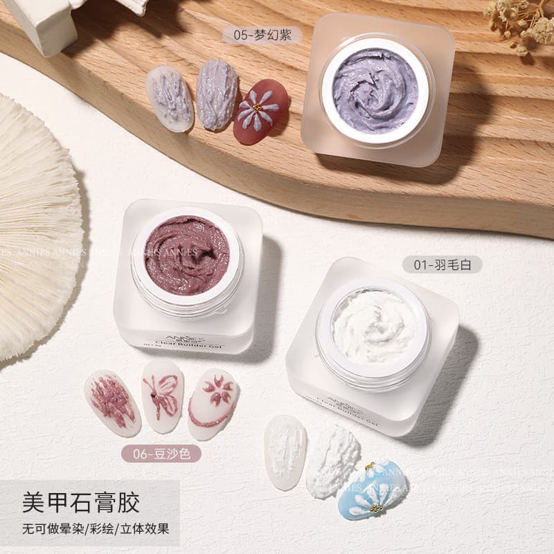 Ennis Gel de Gesso Sem Enxágue, Gel de Relevo 3D, Gel para Pintura de Unhas, Gel para Micro-Escultura com Partículas, Es