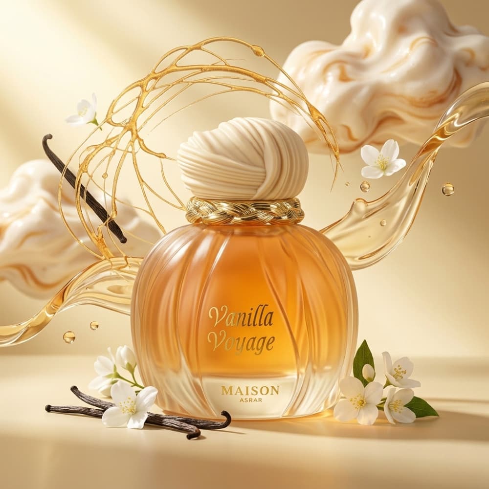 Perfume MAISON ASRAR 100ml Baunilha voyage Caramelo-Eau De Parfum Unissex 100ml-Mel Doce Tonka Musk Fragrância Quente Go